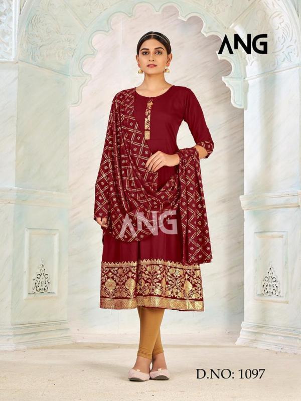 Ang 1097 American Creap Designer Exclusive top with dupatta Collection